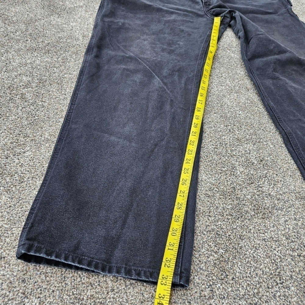 Carhartt Black Duck Canvas Carpenter Pants Original Dungaree Fit B11 BLK 44X34 - Picture 12 of 16